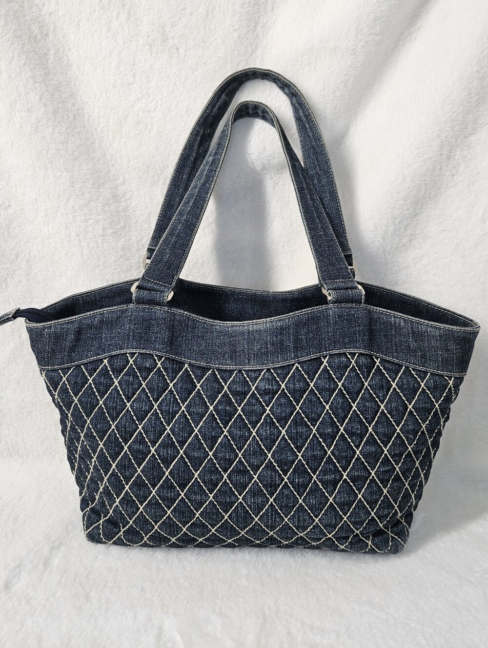 Vera Bradley Quilted Denim Tote Bag - Picture 3 of 10